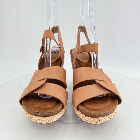 Sofft Womens Clarissa Wedge Ankle Strap Sandals Size 10 M Brown Leather - Picture 6 of 16